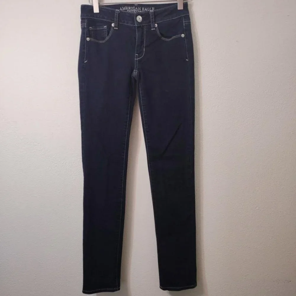 American Eagle Dark Wash Skinny Denim Jeans 00
